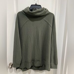 Olive Green Women’s Cowl Neck Top